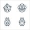 easter avatars line icons. linear set. quality vector line set such as bunny, rabbit, rabbit