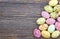 Easter background, small spotted easter eggs