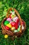Easter basket decorated.