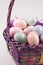 Easter Basket with Easter Eggs - Verticle View