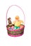 Easter basket with eggs and candy