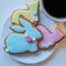 Easter bird and bunny festive sweet gingerbread cupcake, cookies.