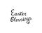Easter blessing lettering hand drawn