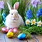 Easter Bunnie and Eggs: A Festive Springtime Display