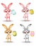 Easter Bunnies Holding Easter Eggs 2