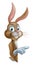 Easter Bunny Character Pointing