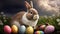 Easter bunny, chocolate eggs, Easter Sunday, little bunny, Easter, eggs, basket of eggs, basket of easter eggs, rabbit