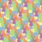 Easter bunny colorful pattern