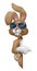 Easter Bunny Cool Rabbit Pointing Cartoon