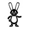 Easter bunny cute standing pictogram