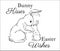 Easter bunny decor. Rabbit mom and baby home sign