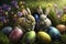 Easter Bunny Delivers Colorful Eggs