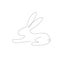 Easter bunny drawing vector illustration