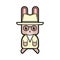 easter bunny with fedora. Vector illustration decorative design