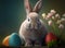 Easter bunny festive animal rabbit eggs flowers