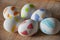 Easter bunny hunt. Spring holiday at Sunday. Eastertide and Eastertime. Good Friday. Hunting eggs. Painted eggs. Easter eggs on