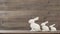 Easter bunny over wooden background