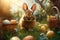 Easter Bunny\\\'s Joyful Sprint Through Meadow.