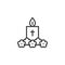 Easter Candle line icon