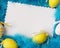 Easter Card . Eggs Feathers Background. Stock Photo