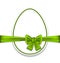 Easter celebration egg wrapping green bow