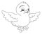 Easter Chick Coloring Book Black and White Cartoon