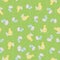 Easter chick seamless vector pattern background. Cute decorated folk art bird and eggs illustration. Scandinavian style