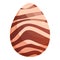 Easter chocolate egg icon cartoon vector. Dark candy