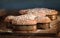 Easter colomba cakes cooking in an oven