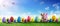 Easter - Colorful Decorated Eggs On Field