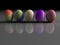 Easter colorful eggs on gray background