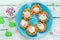 Easter cookie nests with whipped cream and mini egg candy recipe