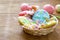 Easter cookies with colorful icing for treats