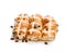 Easter cross buns and sultanas isolated on white background