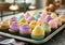 Easter cupcakes with pastel frosting