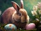 Easter cute fluffy little bunny