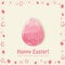 Easter cute scribble egg silhouette