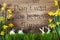 Easter Decoration, Gras, Quote Not Wait Better Time