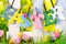 Easter decoration at home in garden