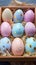 Easter delight Pastel eggs in craft box, ideal gift choice