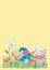 Easter drawing decorative illustration with eggs