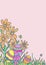 Easter drawing decorative illustration, pastel colours
