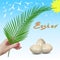 Easter. Easter branch. Palm branch. Palm Sunday.