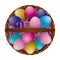 Easter Egg Basket Aerial View Illustration
