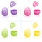 Easter Egg Boxes Fillable Striped Open Closed