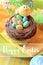 Easter egg and chick cupcakes