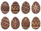 Easter Egg from coffee beans and species isolated on white background