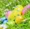 Easter egg deposited on the prairie grass