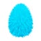 Easter egg fur blue decorative fluffy. Vector illustration isolated