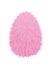 Easter egg fur pink decorative fluffy. Vector illustration isolated